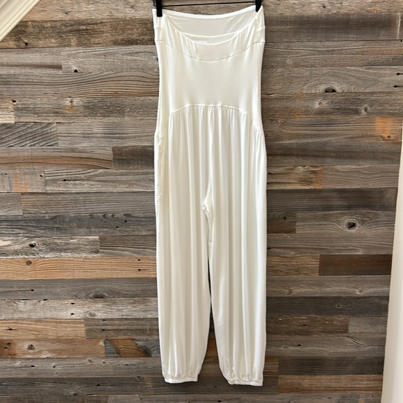 Free People NWT Off White Strapless Mora One Piece Jumpsuit Size XS - Picture 6 of 9